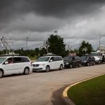 Mobile Mesonets, and other vehicles utilized in PECAN, are seen at the National Weather Center before leaving for the project.